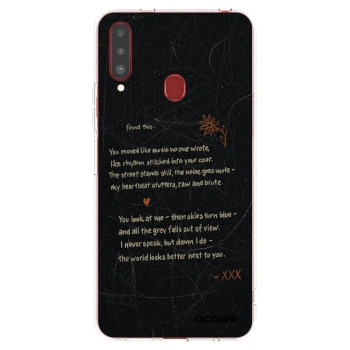 Picasee διαφανής θήκη σιλικόνης Samsung Galaxy A20s - POET