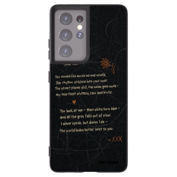 Picasee Μαύρη θήκη σιλικόνης για Samsung Galaxy S21 Ultra 5G G998B - POET