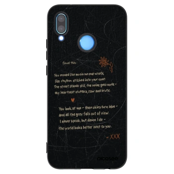 Picasee Μαύρη θήκη σιλικόνης για Huawei P20 Lite - POET
