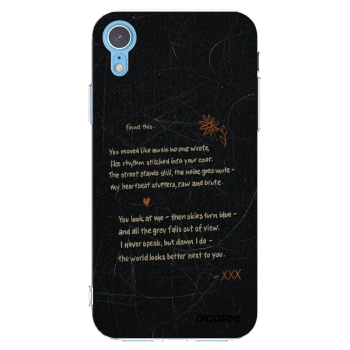 Picasee διαφανής θήκη σιλικόνης Apple iPhone XR - POET