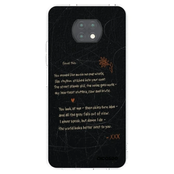 Picasee διαφανής θήκη σιλικόνης Xiaomi Redmi Note 9T - POET