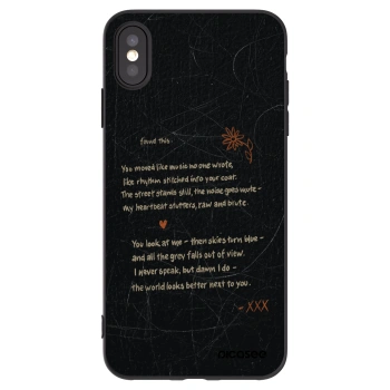 Picasee Μαύρη θήκη σιλικόνης για Apple iPhone XS Max - POET