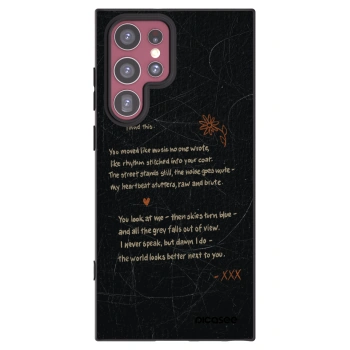 Picasee Μαύρη θήκη σιλικόνης για Samsung Galaxy S22 Ultra 5G - POET