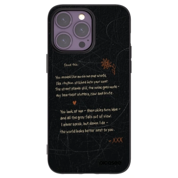 Picasee Μαύρη θήκη σιλικόνης για Apple iPhone 14 Pro Max - POET
