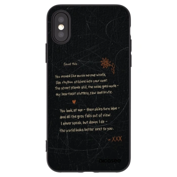 Picasee Μαύρη θήκη σιλικόνης για Apple iPhone X/XS - POET