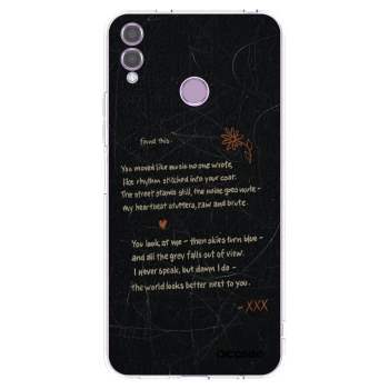Picasee διαφανής θήκη σιλικόνης Honor 8X - POET