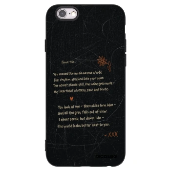 Picasee Μαύρη θήκη σιλικόνης για Apple iPhone 6/6S - POET