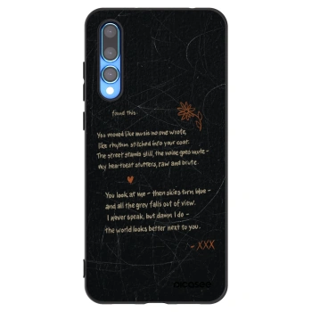 Picasee Μαύρη θήκη σιλικόνης για Huawei P20 Pro - POET