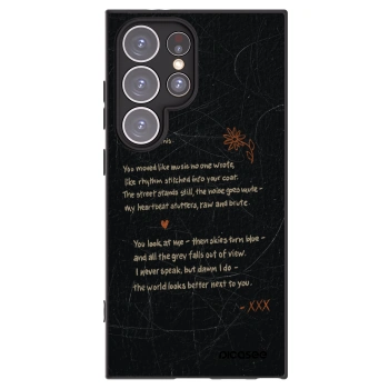 Picasee Μαύρη θήκη σιλικόνης για Samsung Galaxy S24 Ultra S928B 5G - POET