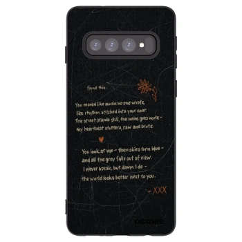 Picasee Μαύρη θήκη σιλικόνης για Samsung Galaxy S10 G973 - POET