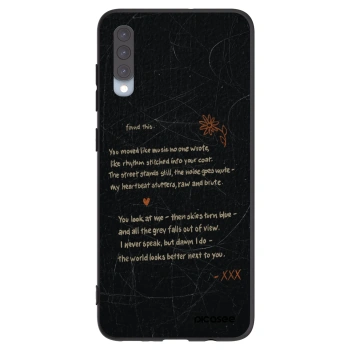 Picasee Μαύρη θήκη σιλικόνης για Samsung Galaxy A70 A705F - POET