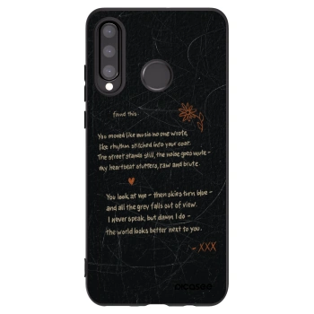 Picasee Μαύρη θήκη σιλικόνης για Huawei P30 Lite - POET