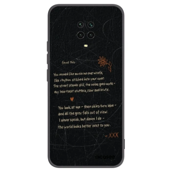 Picasee Μαύρη θήκη σιλικόνης για Xiaomi Redmi Note 9 Pro - POET