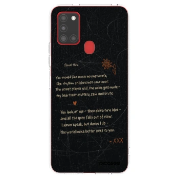 Picasee διαφανής θήκη σιλικόνης Samsung Galaxy A21s - POET