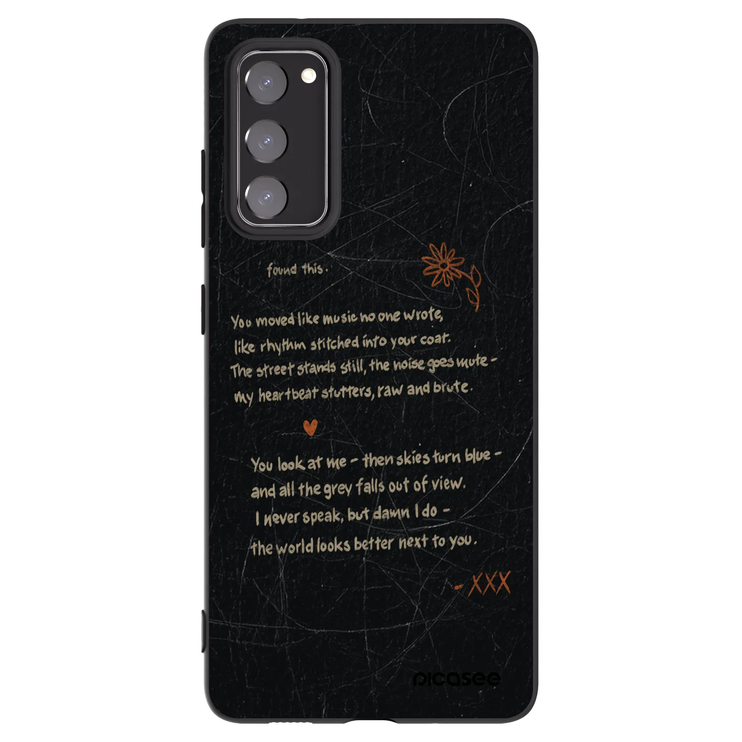 Picasee Μαύρη θήκη σιλικόνης για Samsung Galaxy S20 FE - POET