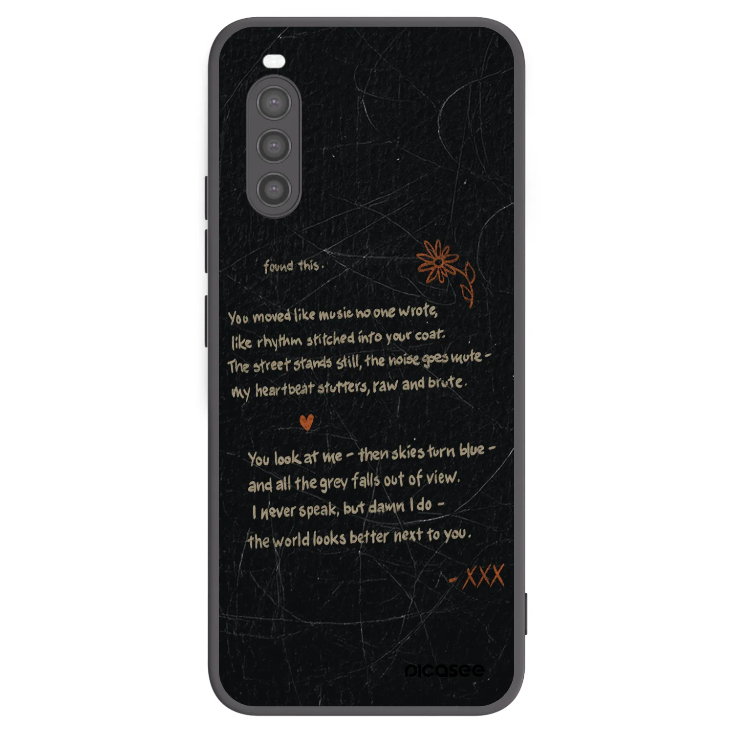 Picasee Μαύρη θήκη σιλικόνης για Sony Xperia 10 II - POET
