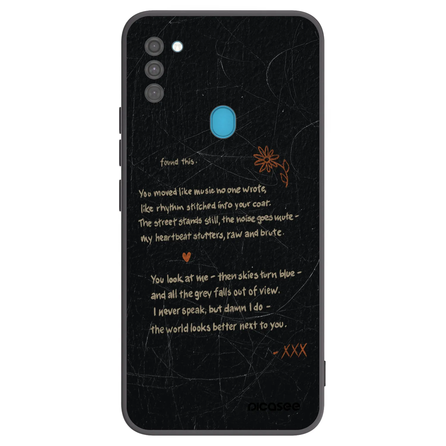 Picasee Μαύρη θήκη σιλικόνης για Samsung Galaxy M11 - POET