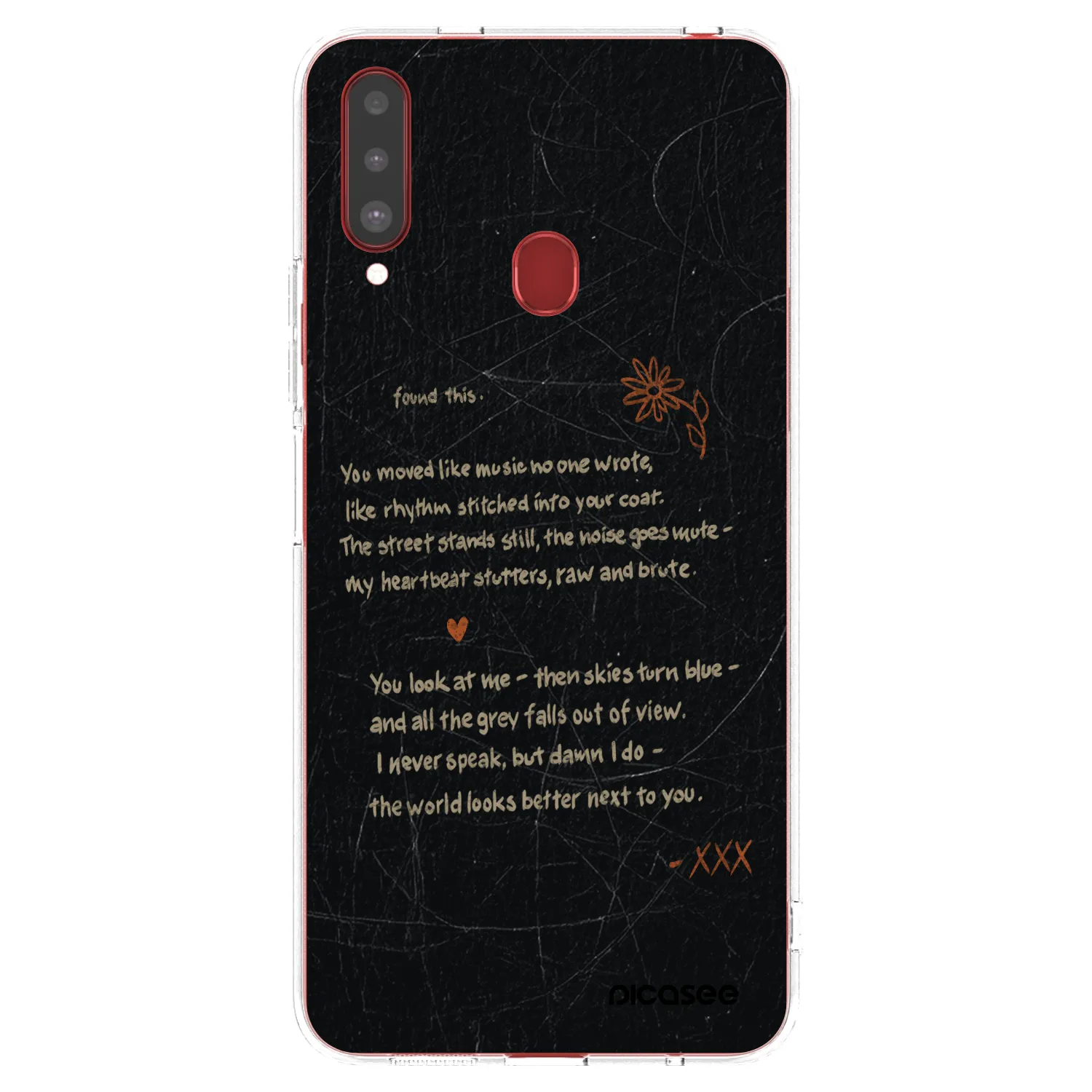 Picasee διαφανής θήκη σιλικόνης Samsung Galaxy A20s - POET
