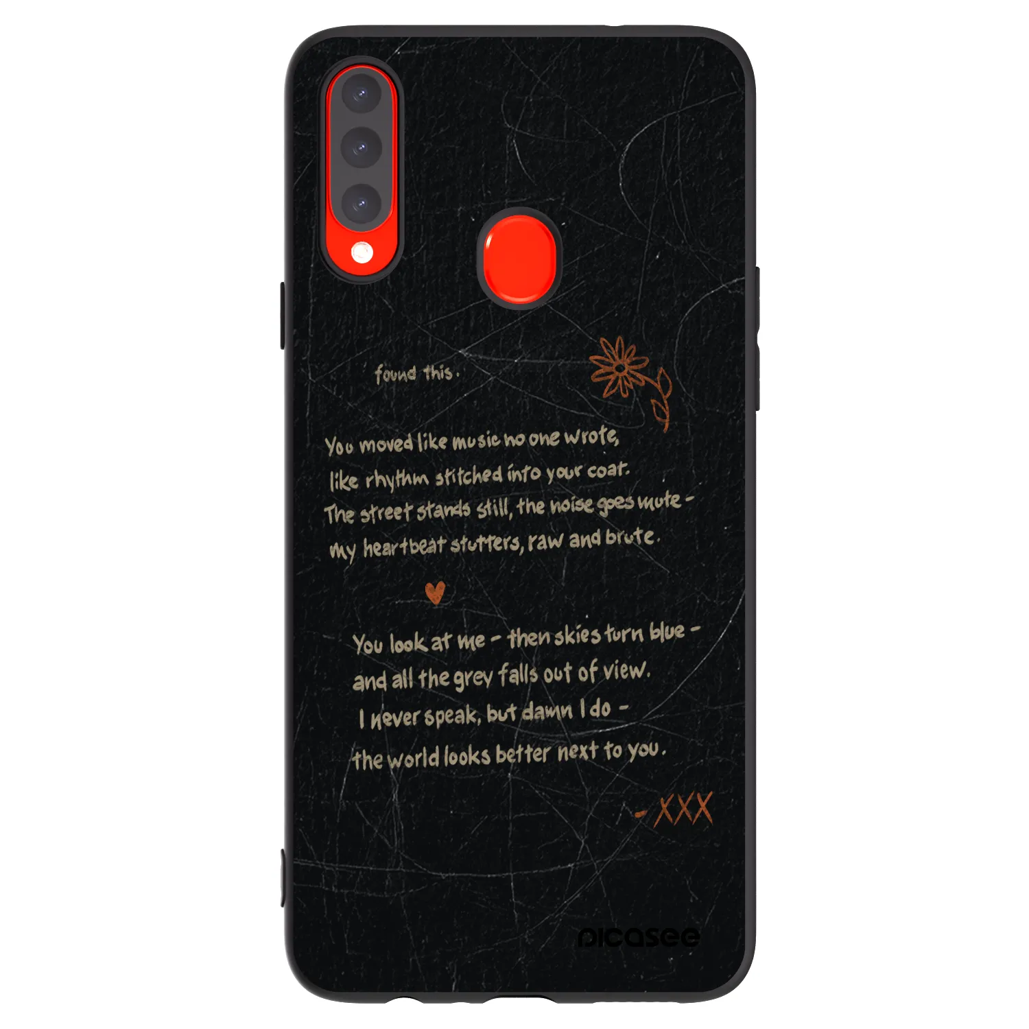 Picasee Μαύρη θήκη σιλικόνης για Samsung Galaxy A20s - POET