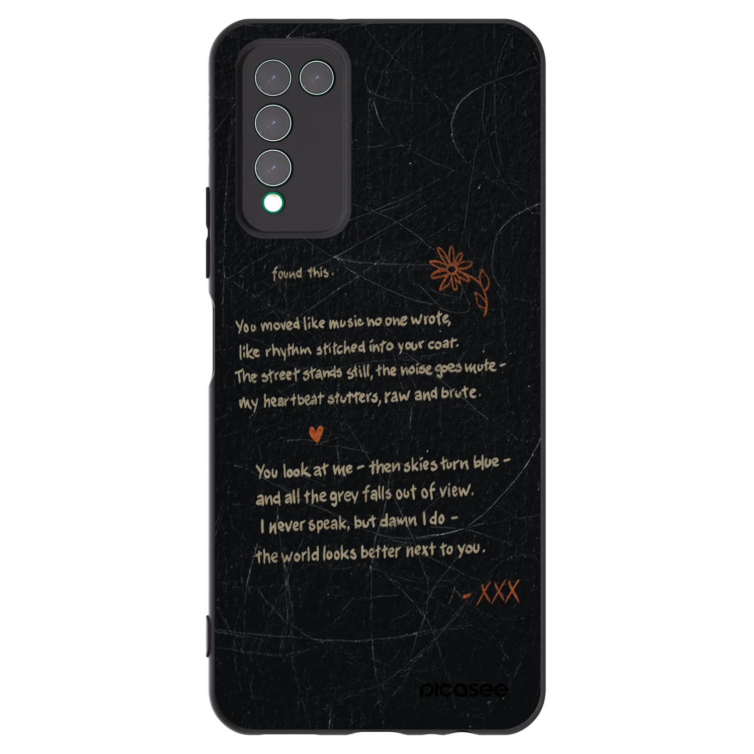 Picasee Μαύρη θήκη σιλικόνης για Honor 10X Lite - POET