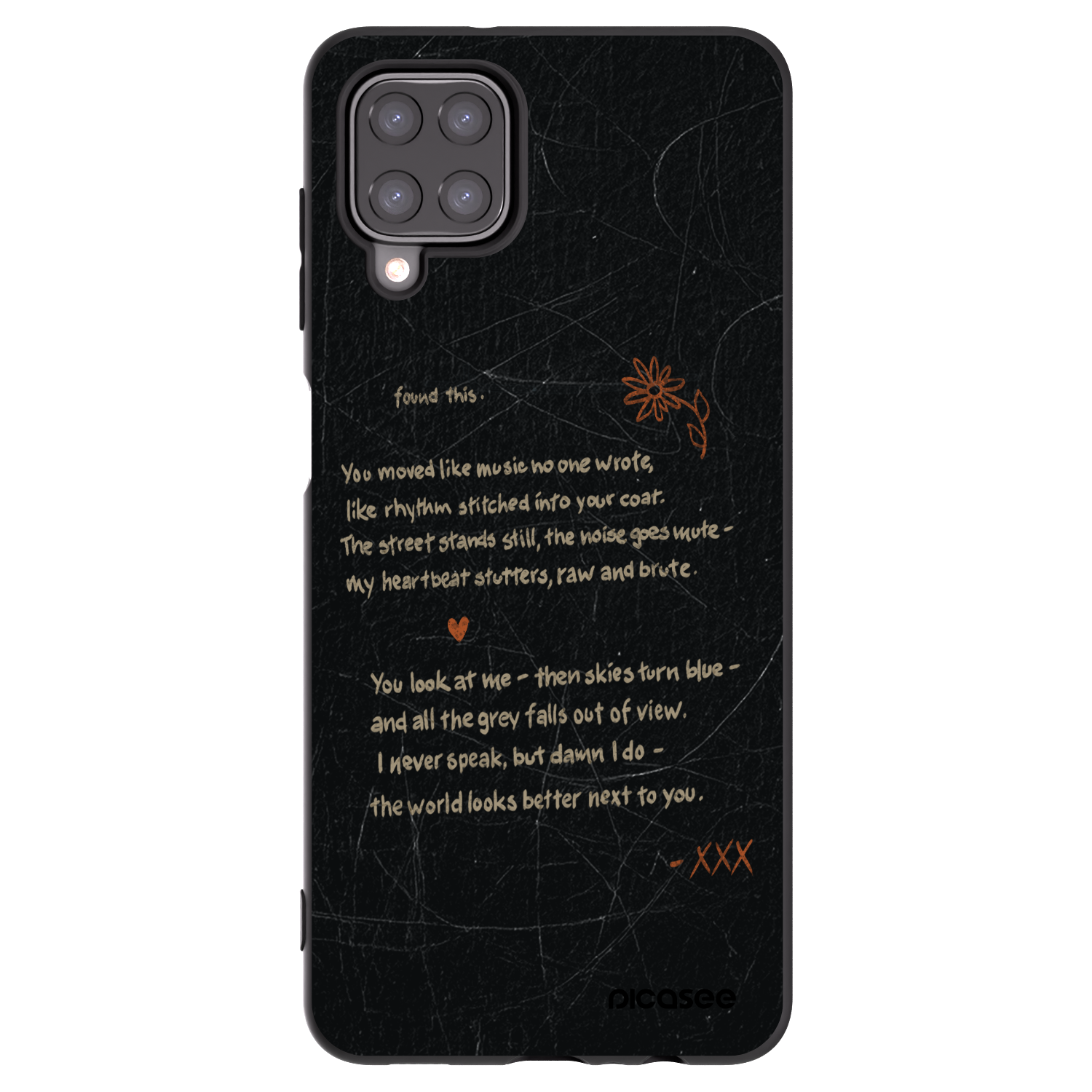 Picasee Μαύρη θήκη σιλικόνης για Samsung Galaxy A12 A125F - POET