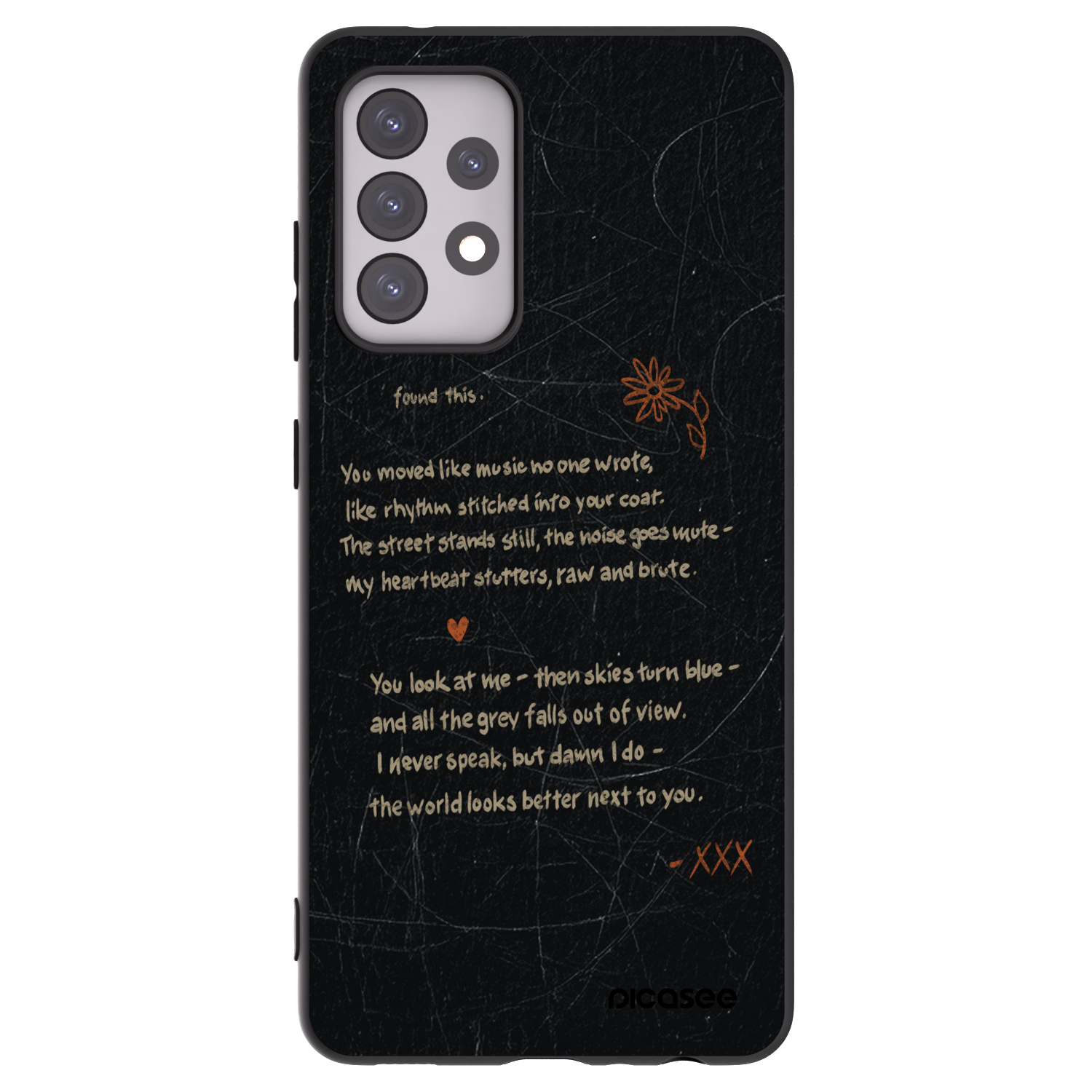 Picasee Μαύρη θήκη σιλικόνης για Samsung Galaxy A52 5G A525F - POET