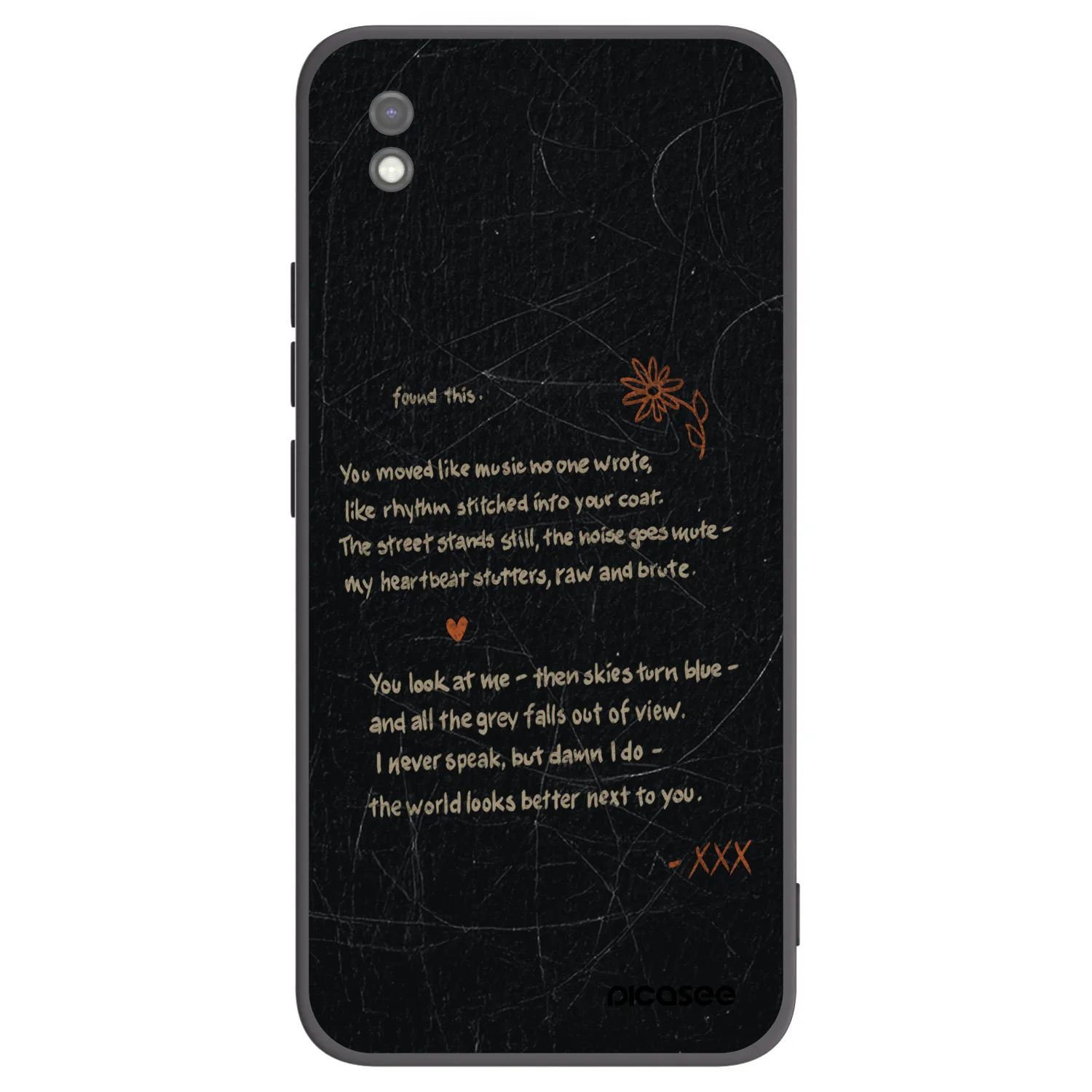 Picasee Μαύρη θήκη σιλικόνης για Xiaomi Redmi 9AT - POET