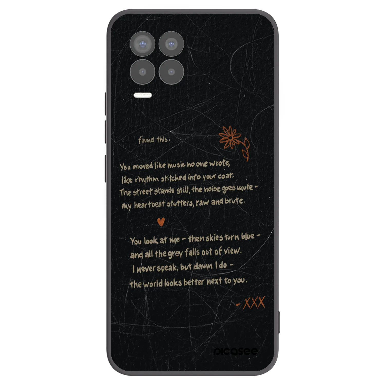 Picasee Μαύρη θήκη σιλικόνης για Realme 8 Pro - POET