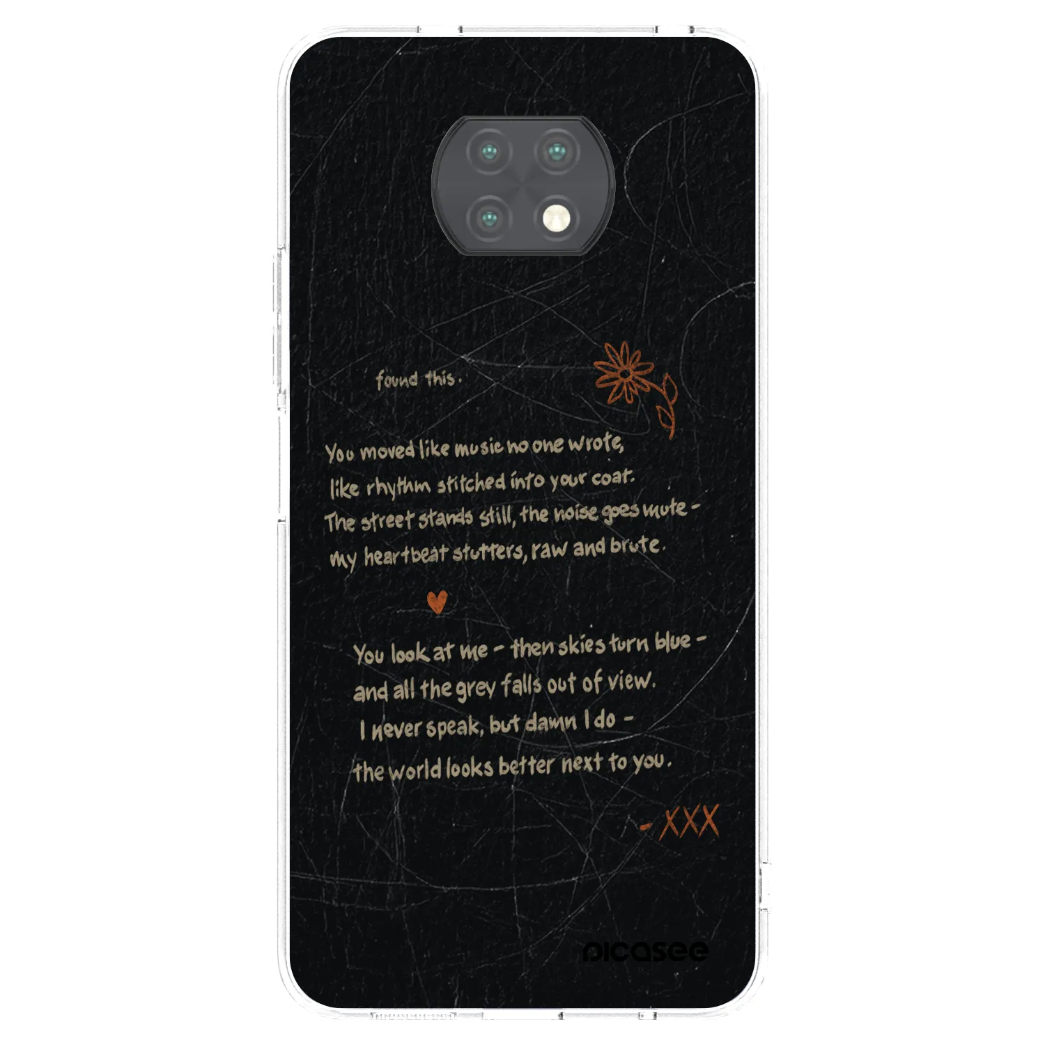 Picasee διαφανής θήκη σιλικόνης Xiaomi Redmi Note 9T - POET