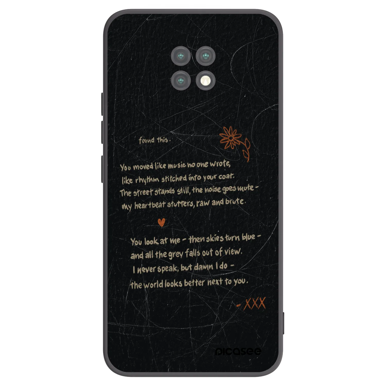 Picasee Μαύρη θήκη σιλικόνης για Xiaomi Redmi Note 9T - POET