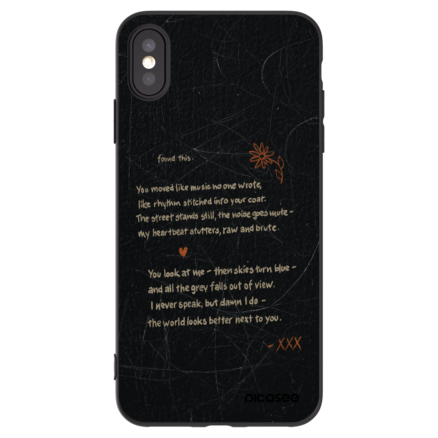 Picasee Μαύρη θήκη σιλικόνης για Apple iPhone XS Max - POET