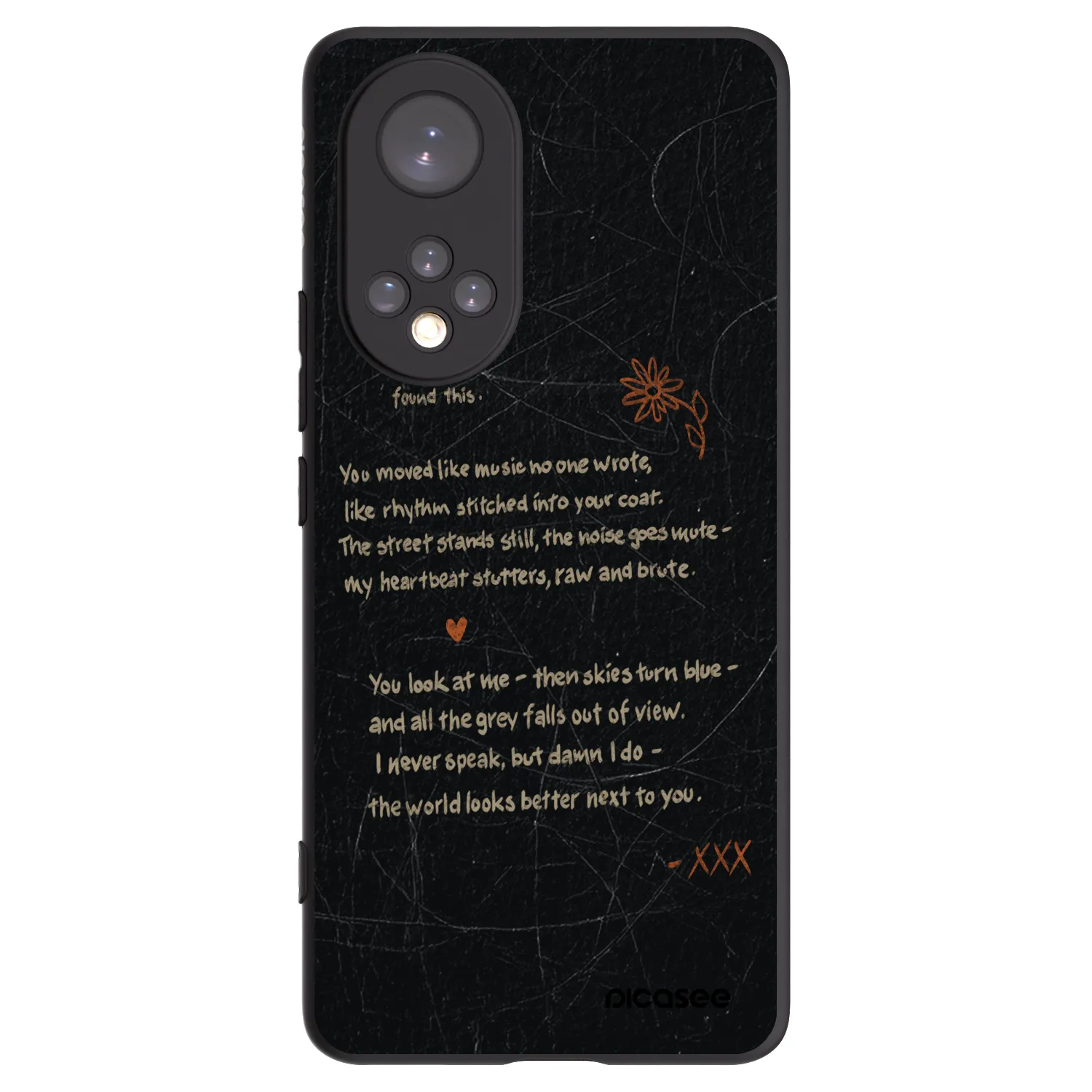 Picasee Μαύρη θήκη σιλικόνης για Honor 50 5G - POET