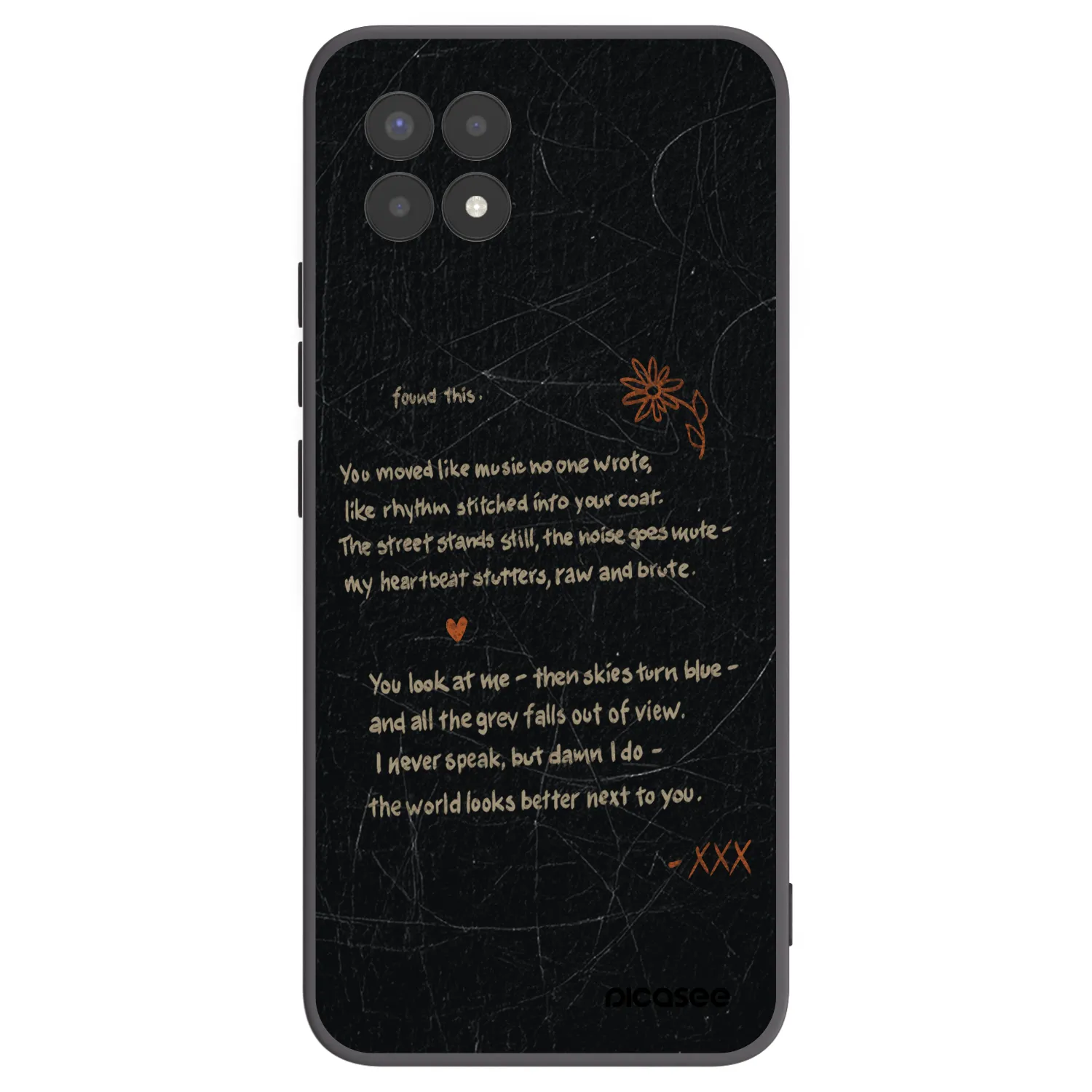 Picasee Μαύρη θήκη σιλικόνης για Realme 8i - POET