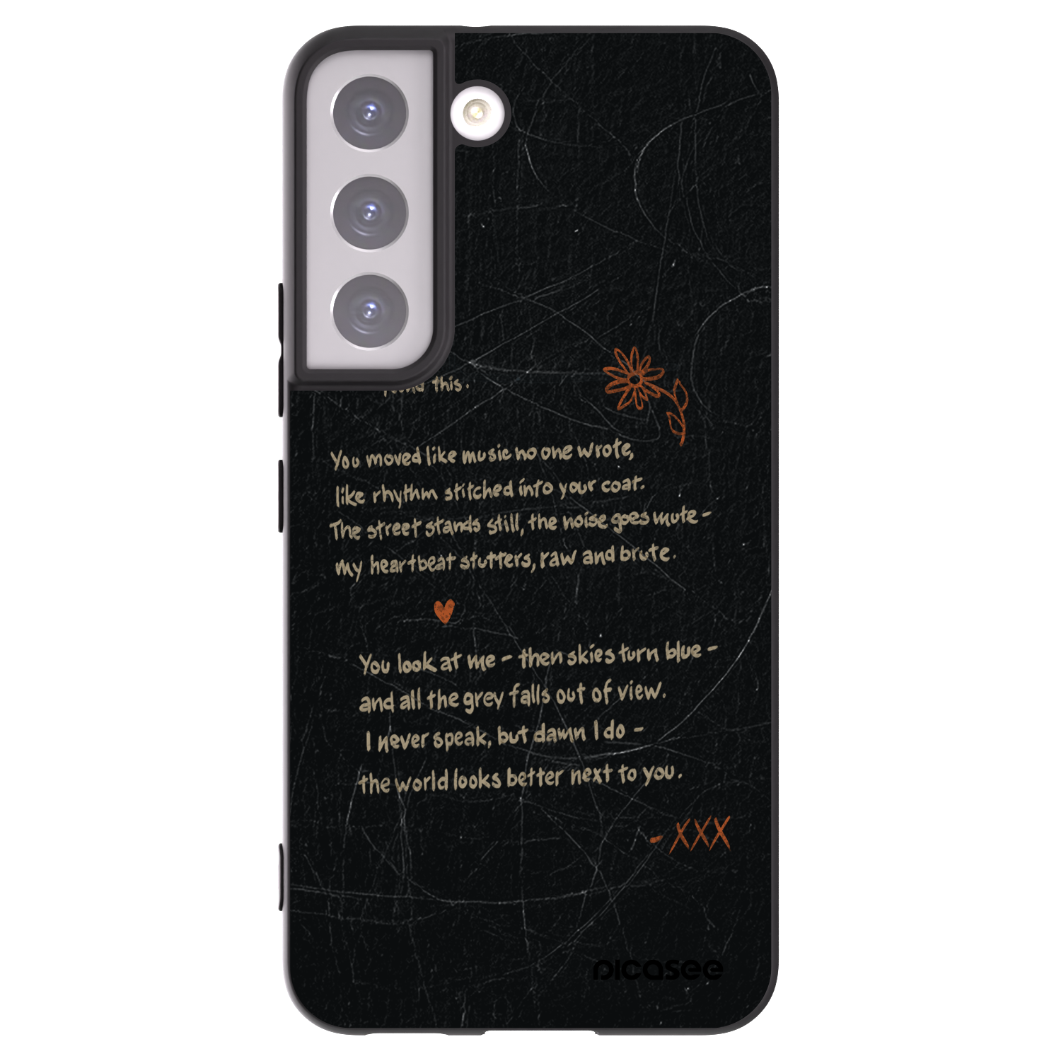 Picasee Μαύρη θήκη σιλικόνης για Samsung Galaxy S22 5G - POET