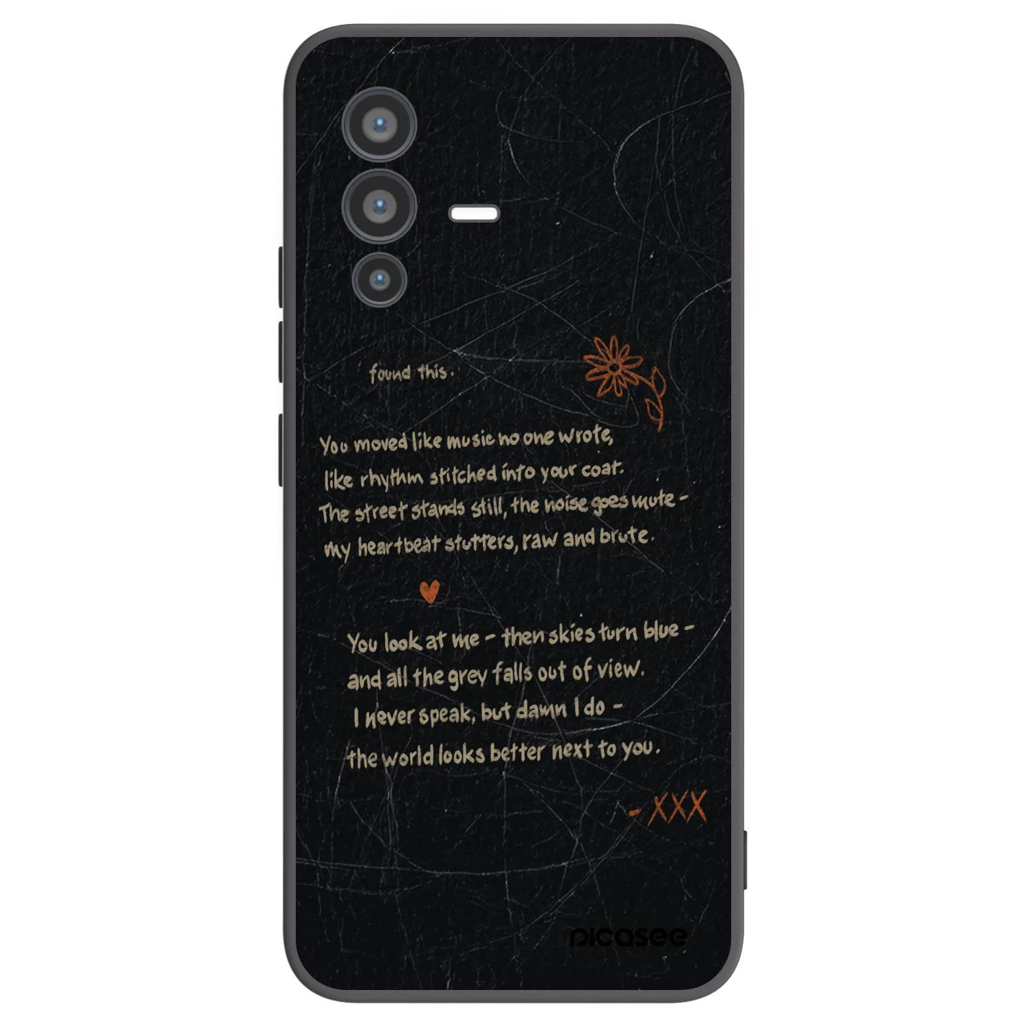 Picasee Μαύρη θήκη σιλικόνης για Vivo V23 5G - POET
