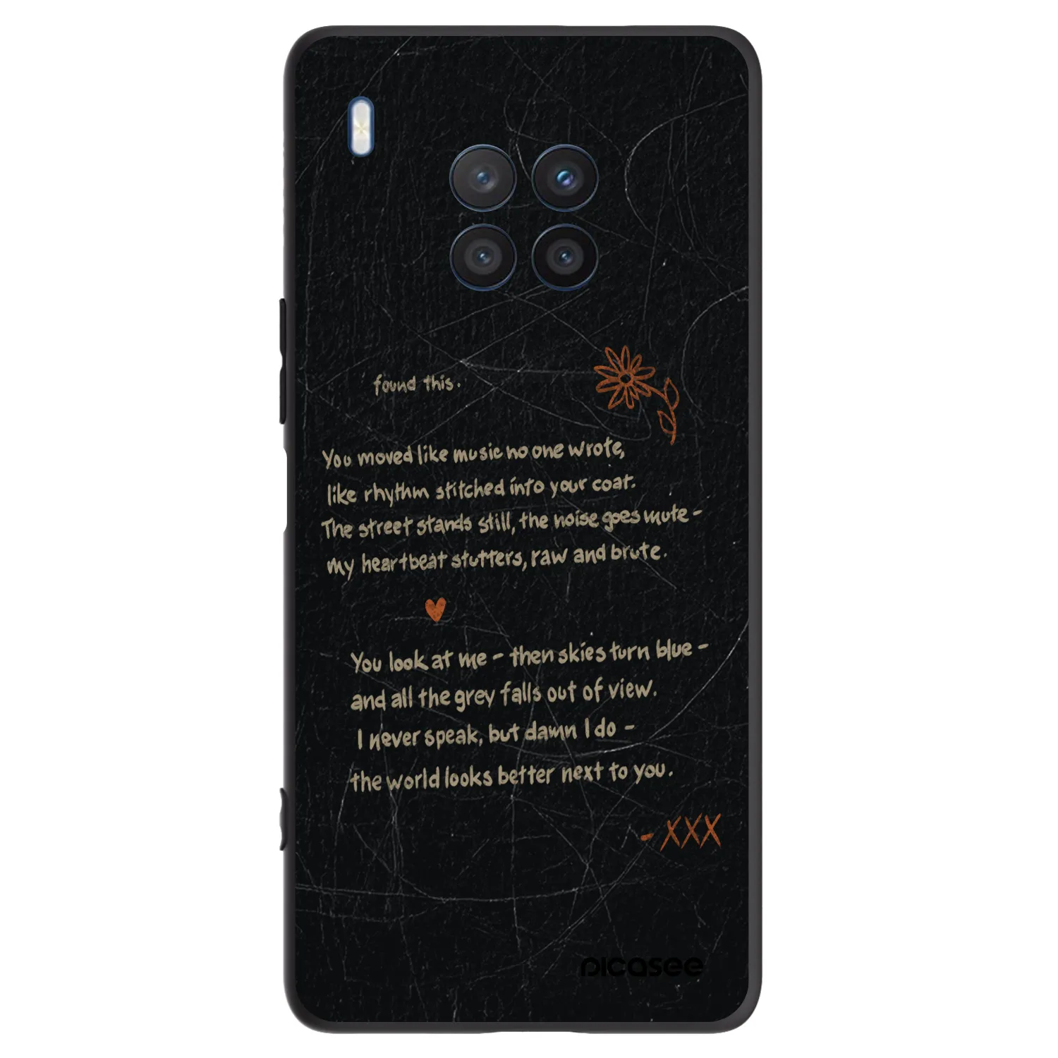 Picasee Μαύρη θήκη σιλικόνης για Honor 50 Lite - POET