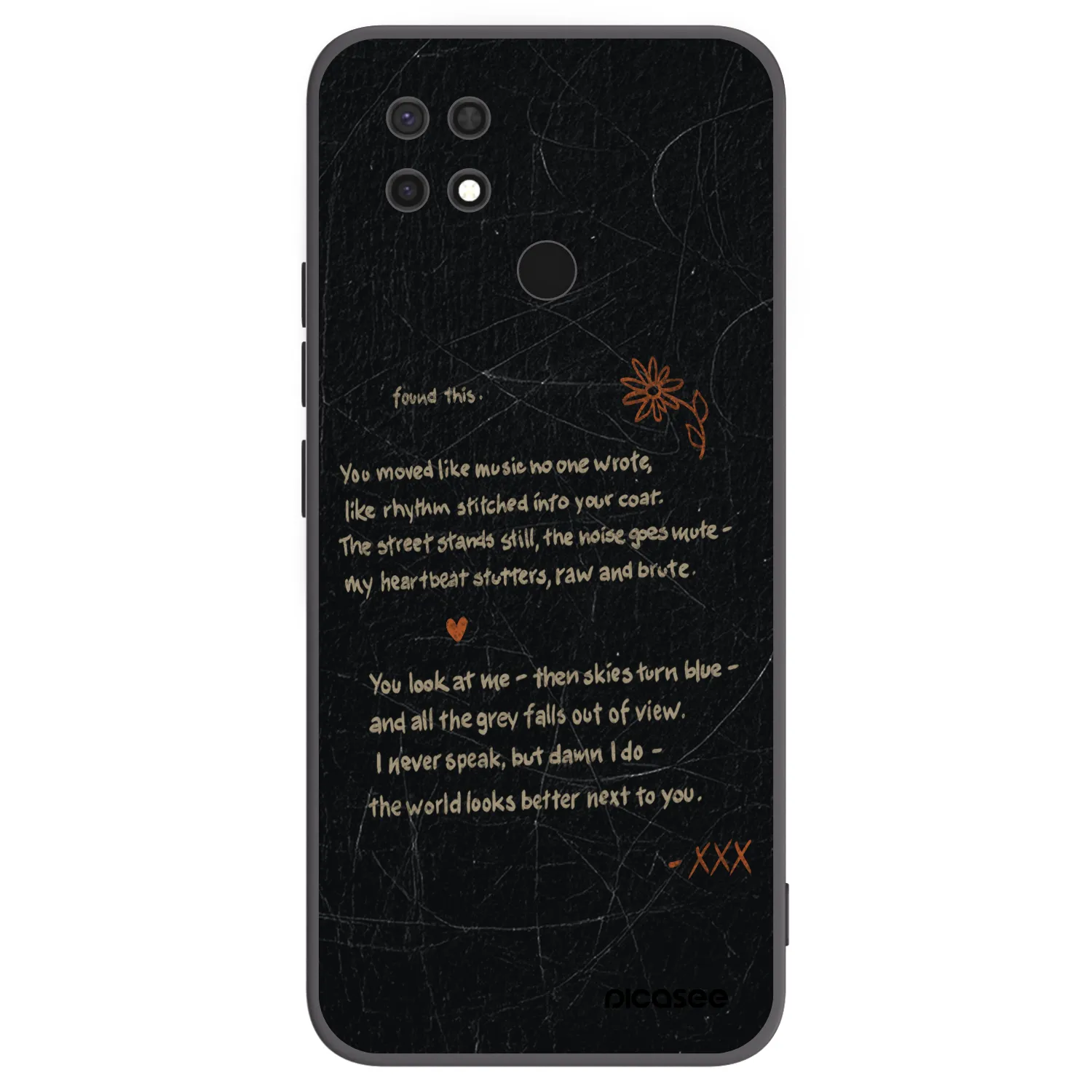 Picasee Μαύρη θήκη σιλικόνης για Xiaomi Redmi 10C - POET