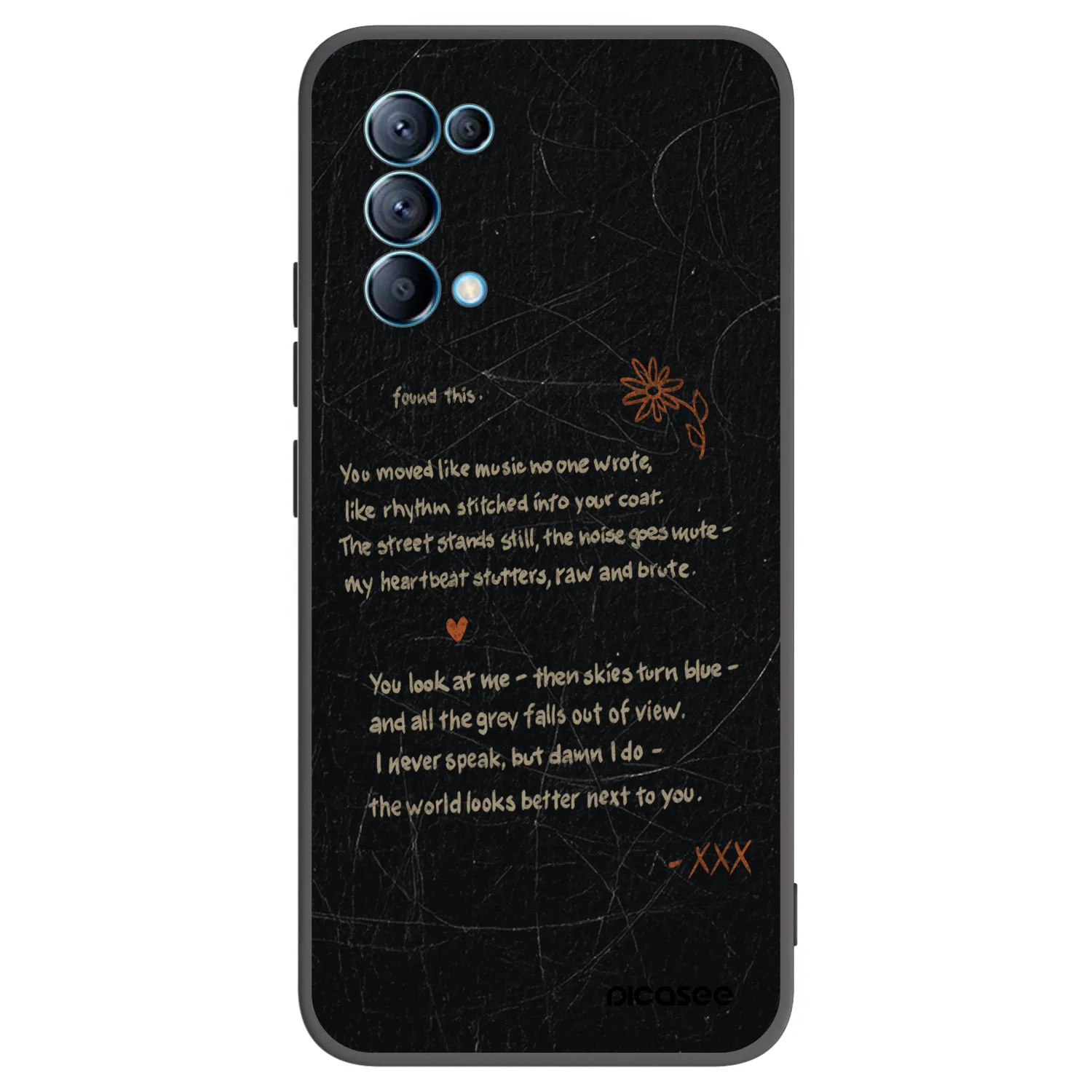 Picasee Μαύρη θήκη σιλικόνης για OPPO Reno 5 5G - POET