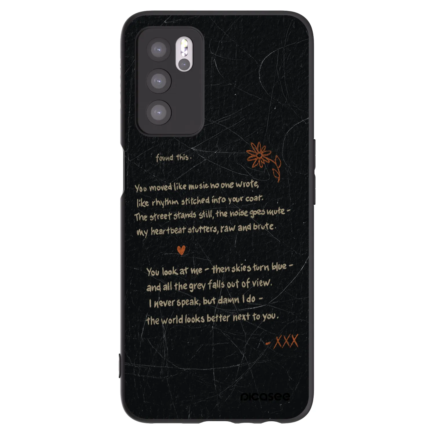Picasee Μαύρη θήκη σιλικόνης για OPPO A16s - POET