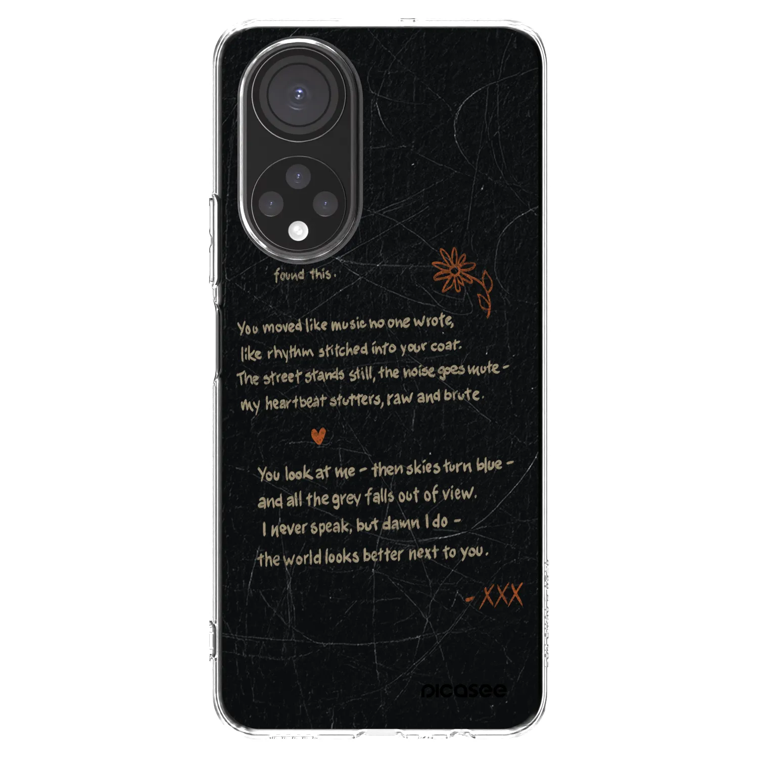 Picasee διαφανής θήκη σιλικόνης Honor X7 - POET