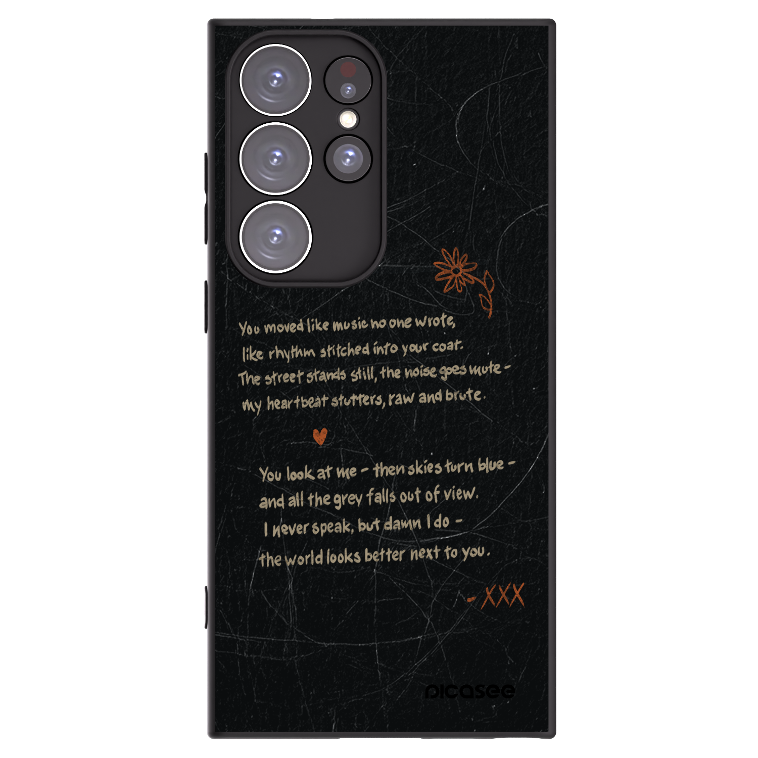 Picasee Μαύρη θήκη σιλικόνης για Samsung Galaxy S23 Ultra 5G - POET