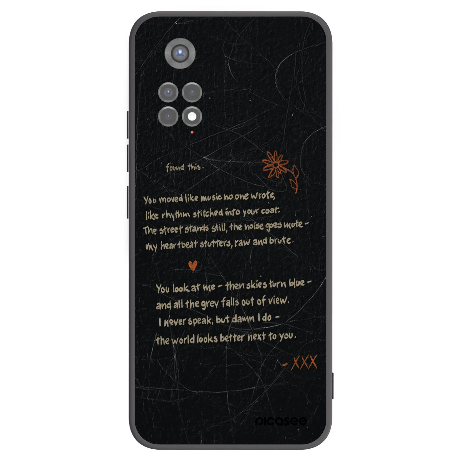 Picasee Μαύρη θήκη σιλικόνης για Xiaomi Redmi Note 11S 5G - POET