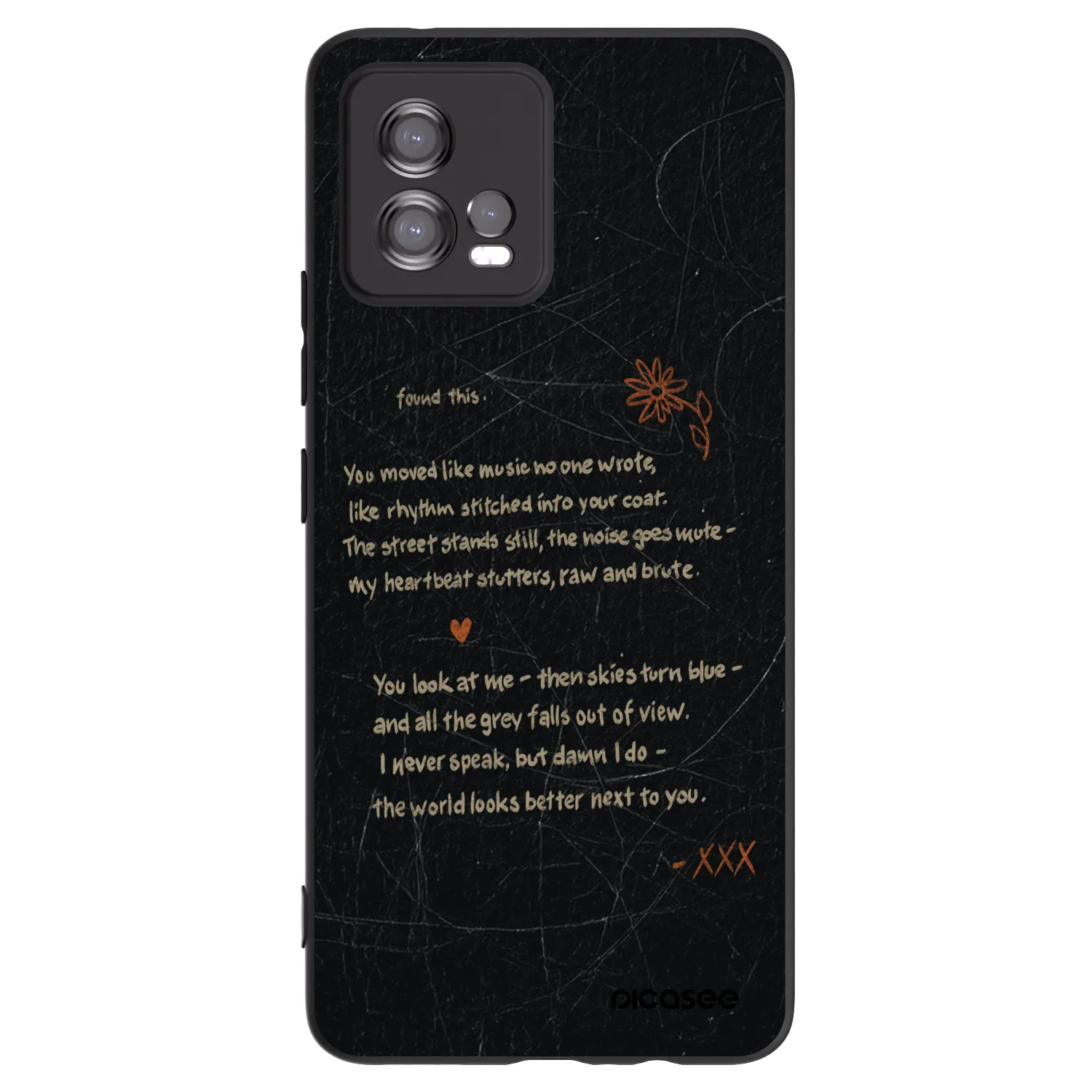 Picasee Μαύρη θήκη σιλικόνης για Motorola Moto G72 - POET