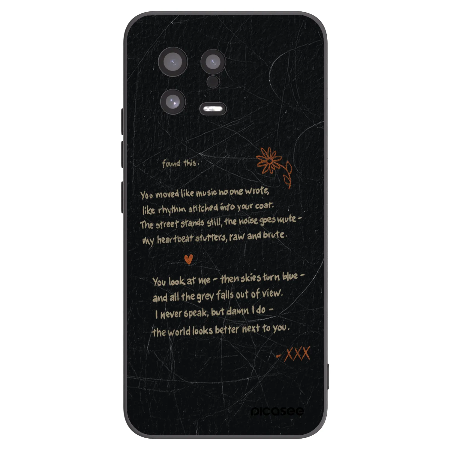 Picasee Μαύρη θήκη σιλικόνης για Xiaomi 13 - POET