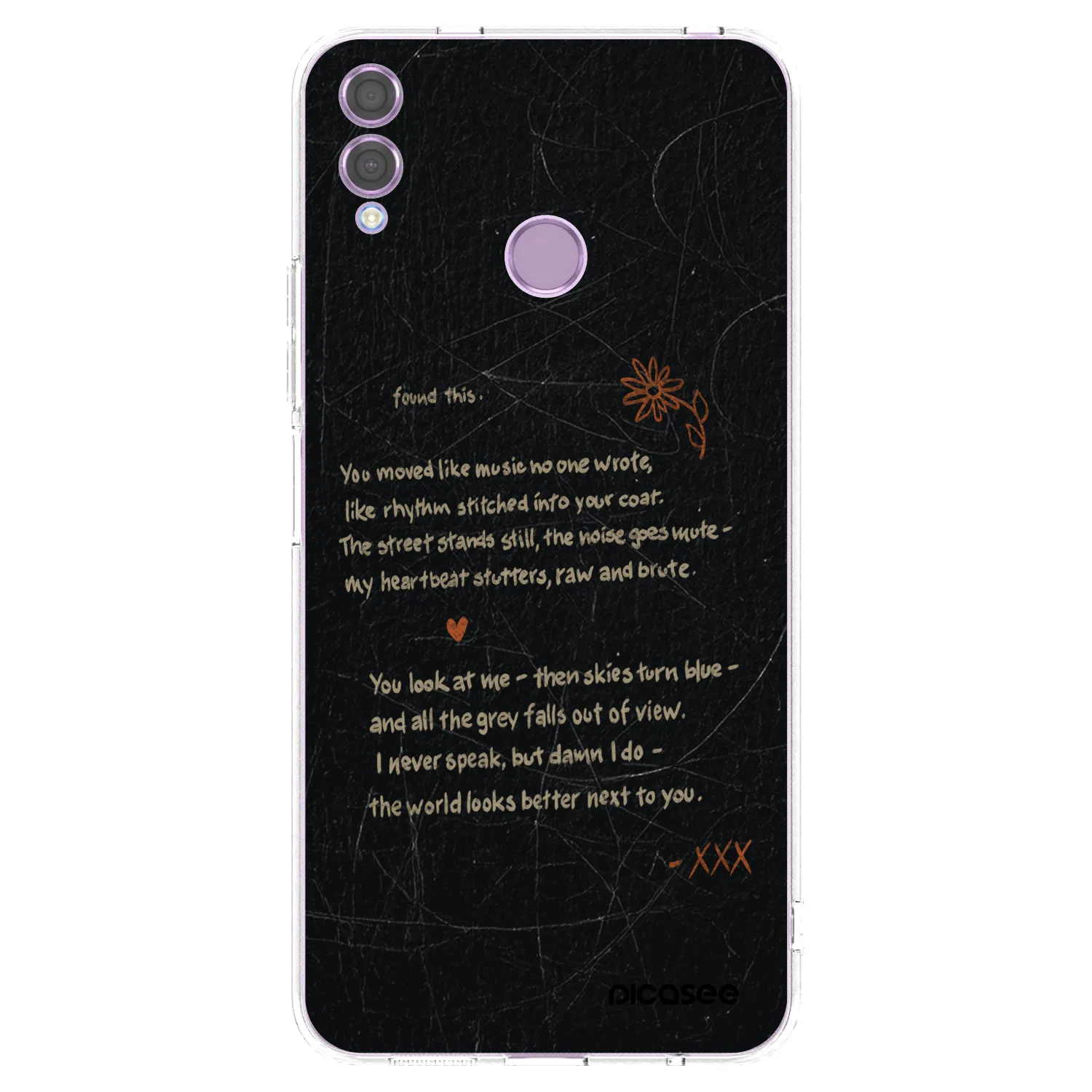 Picasee διαφανής θήκη σιλικόνης Honor 8X - POET