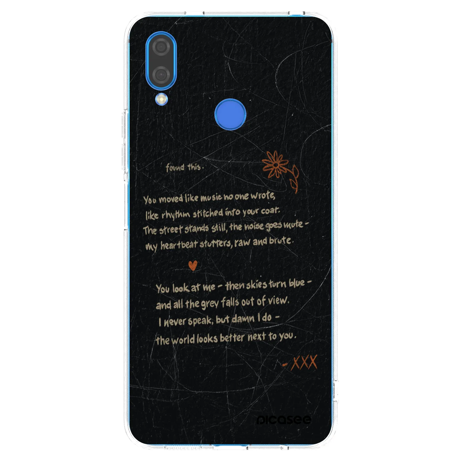 Picasee διαφανής θήκη σιλικόνης Huawei Nova 3 - POET