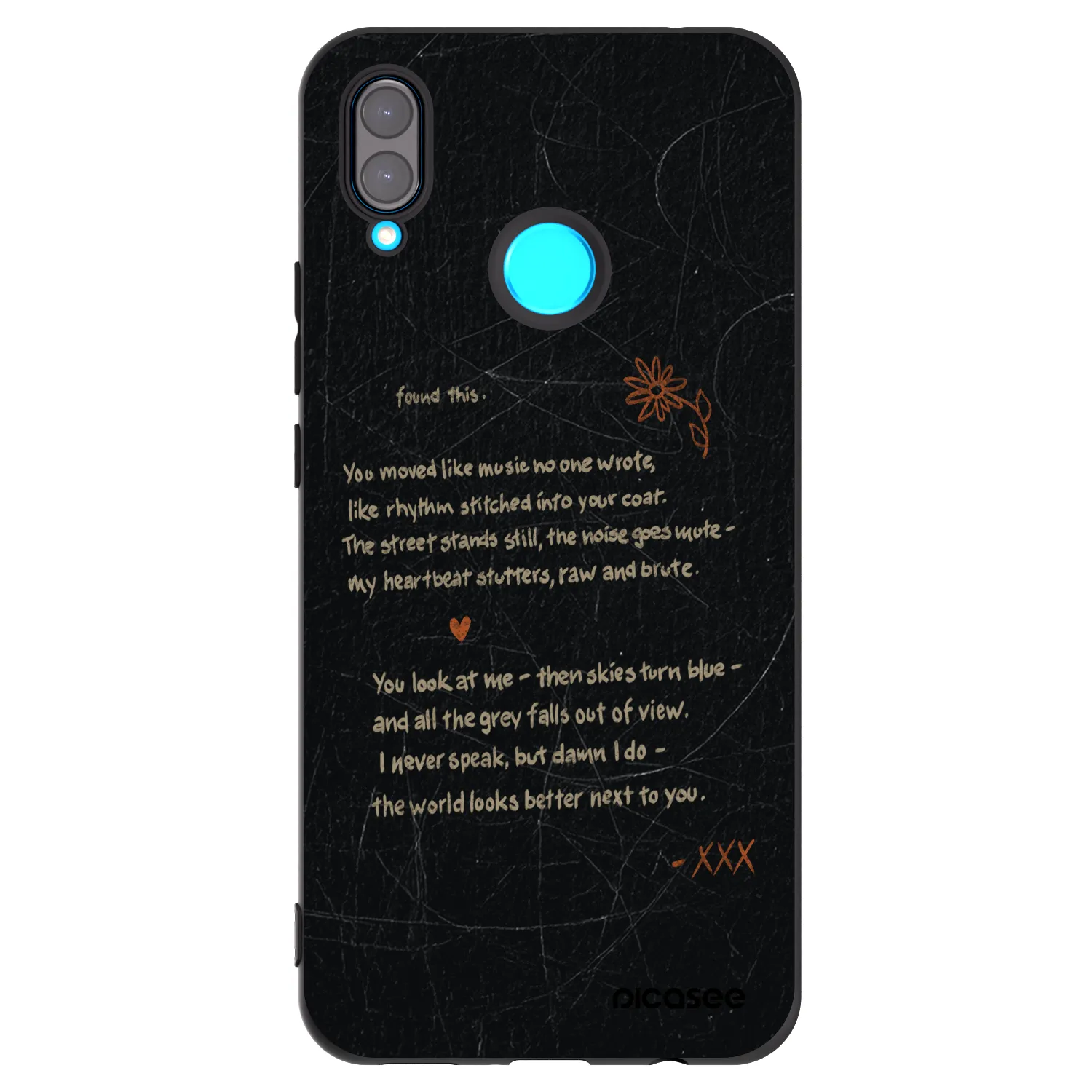 Picasee Μαύρη θήκη σιλικόνης για Huawei Nova 3i - POET