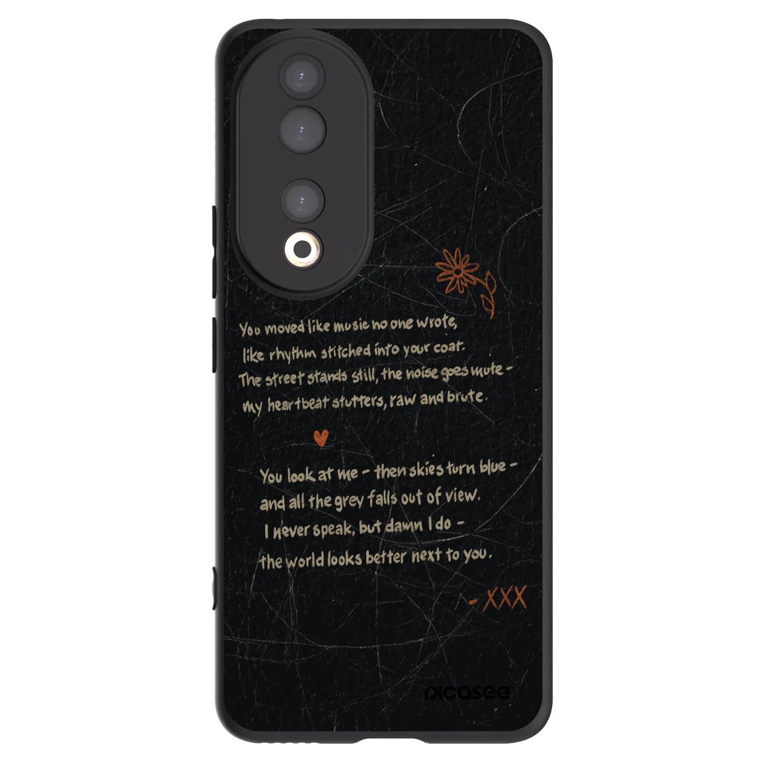 Picasee Μαύρη θήκη σιλικόνης για Honor 90 5G - POET