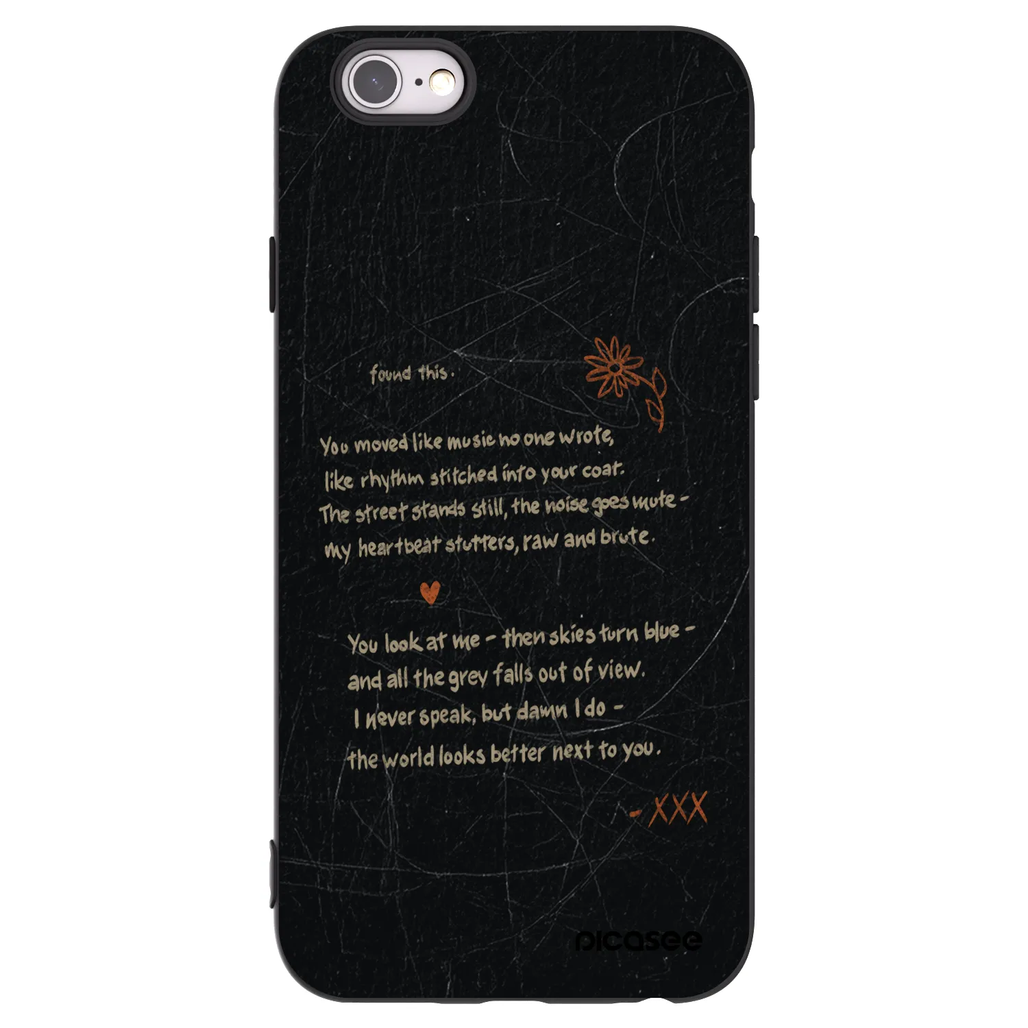 Picasee Μαύρη θήκη σιλικόνης για Apple iPhone 6/6S - POET