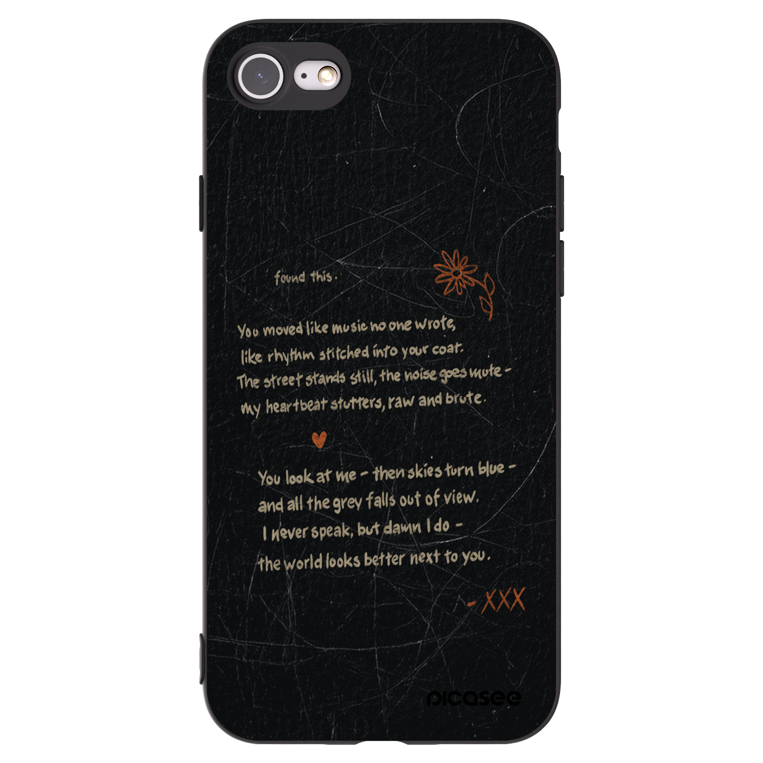 Picasee Μαύρη θήκη σιλικόνης για Apple iPhone 7 - POET